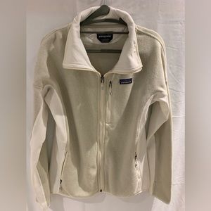 Women’s Patagonia, full zip, cotton, two tone jacket